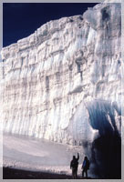 Ice cliffs on the summit of Kilimanjaro