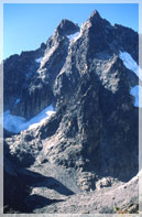 the two highest summits - Batian and Nelion